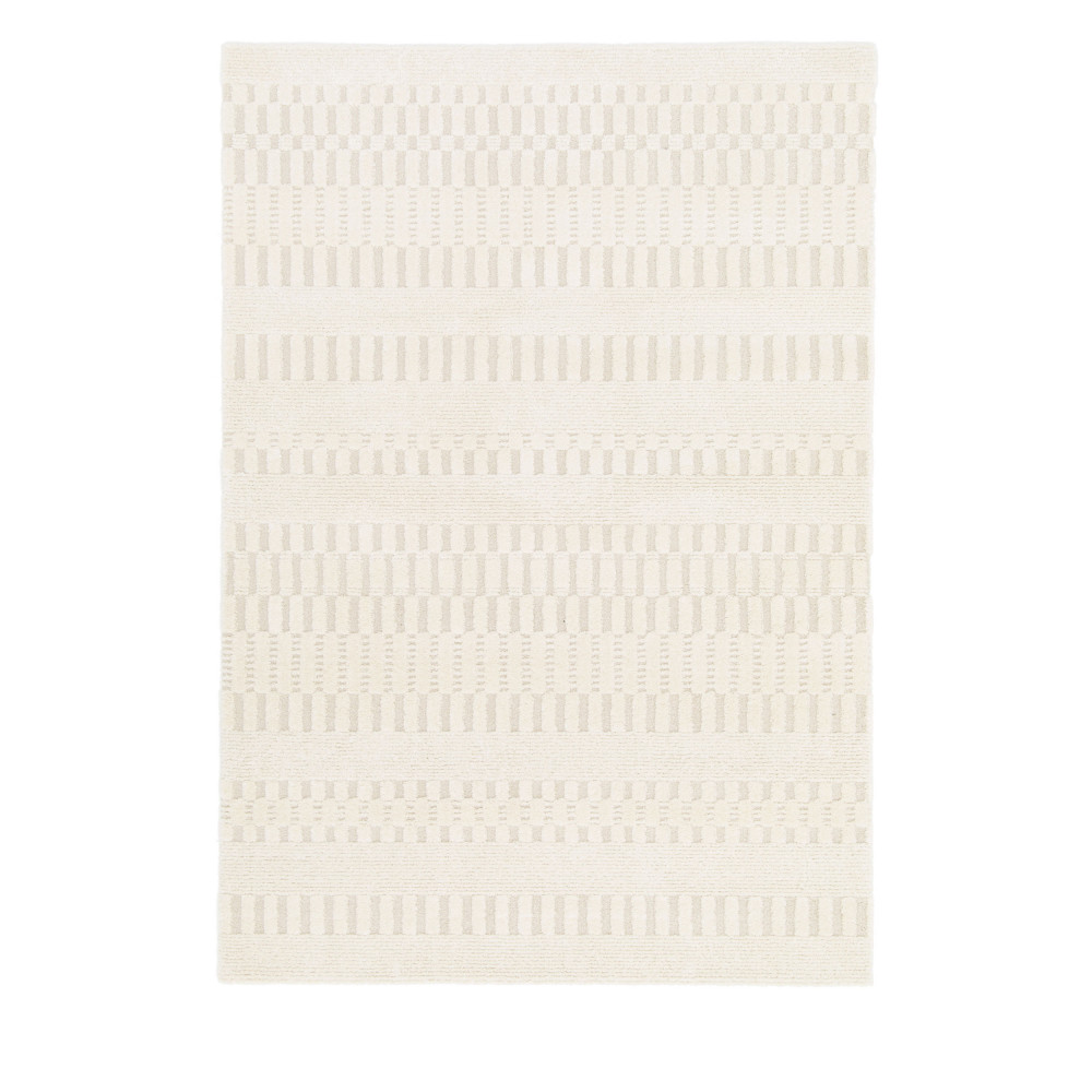 elim ii - tapis contemporain à motif géométrique - couleur - ecru, dimensions - 120x170 cm