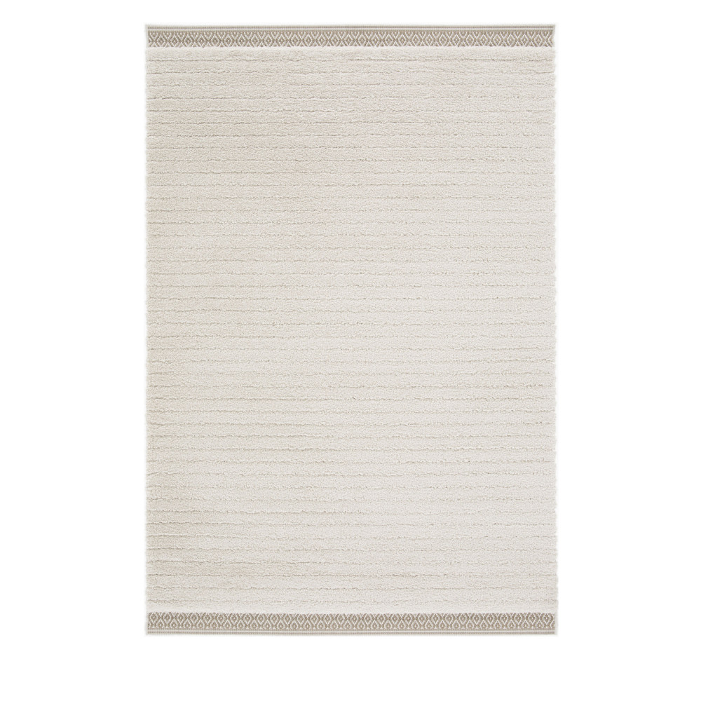 Kenza - Tapis bohème - Couleur - Ecru, Dimensions - 160x230 cm