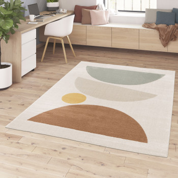 Léo - Tapis contemporain à motif géométrique
