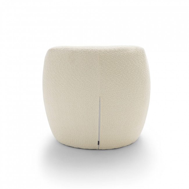 Mo - Fauteuil rond en tissu bouclette