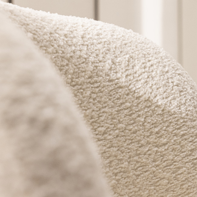 Mo - Fauteuil rond en tissu bouclette