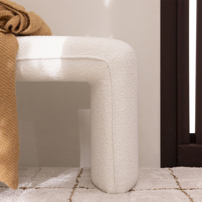 Full - Banc rembourré en tissu bouclette L100cm