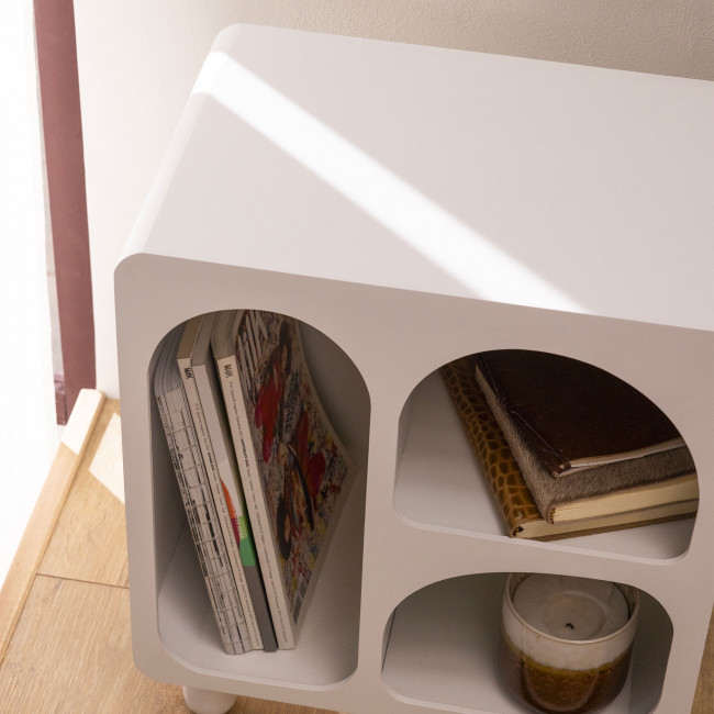 Richie - Table de chevet 3 niches en bois