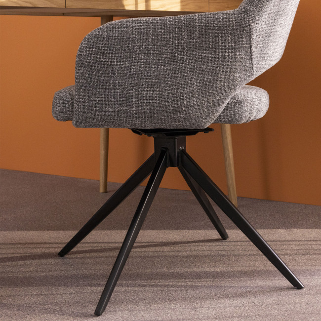 Ivar - Chaise de bureau en tissu et métal