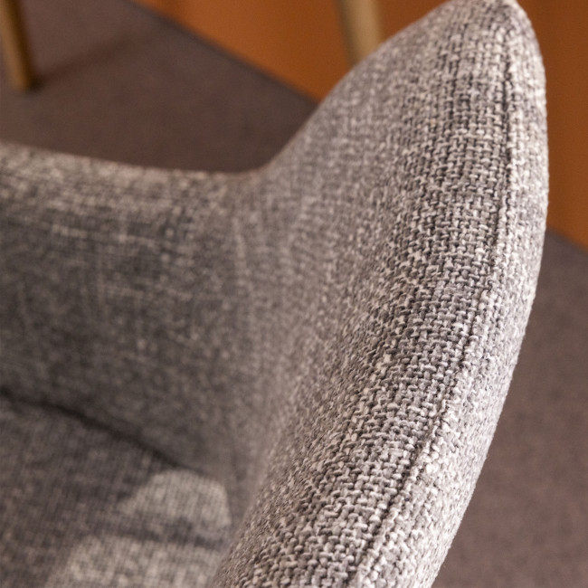 Ivar - Chaise de bureau en tissu et métal