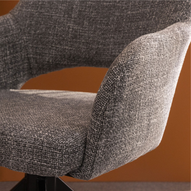 Ivar - Chaise de bureau en tissu et métal