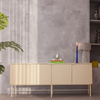 Molly - Buffet 4 portes en bois et métal L180cm