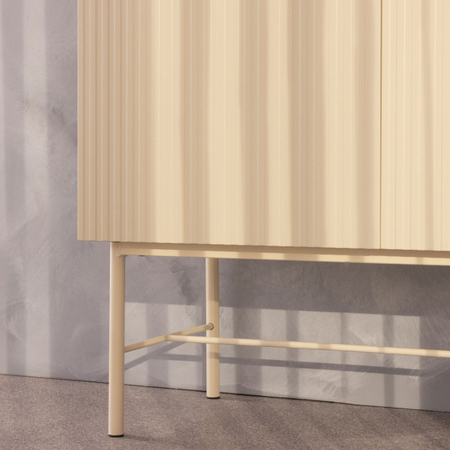 Molly - Buffet 4 portes en bois et métal L180cm