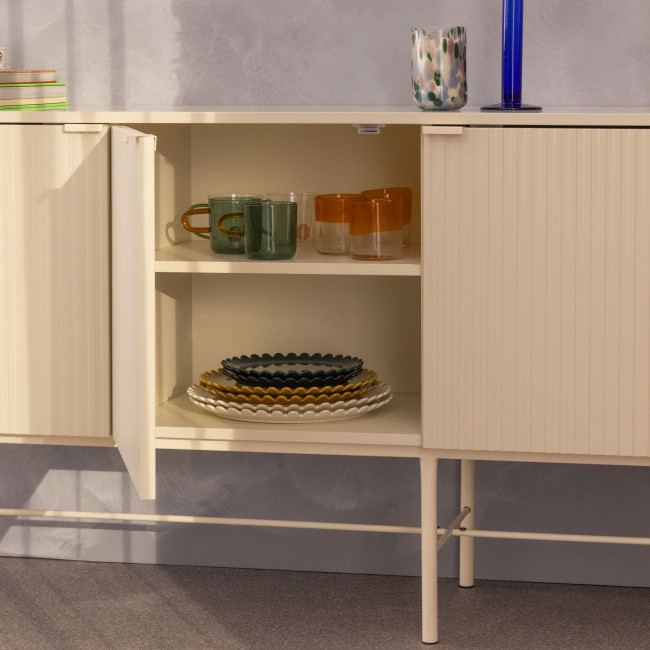 Molly - Buffet 4 portes en bois et métal L180cm