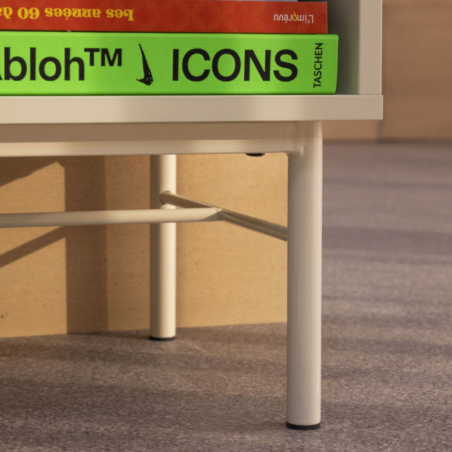 Molly - Table de chevet 1 tiroir, 1 niche en bois et métal