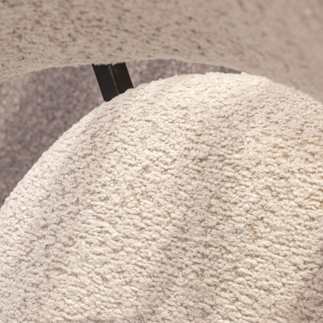 Ester - Lot de 2 chaises en tissu bouclette et métal