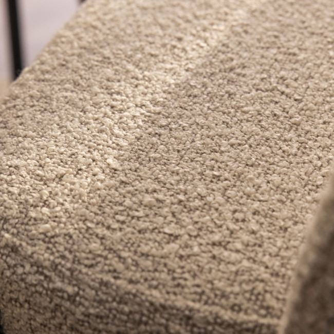 Soren - Lot de 2 chaises en tissu bouclette et métal