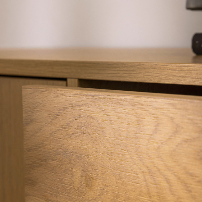 Since - Buffet 2 portes, 3 tiroirs en bois L180cm