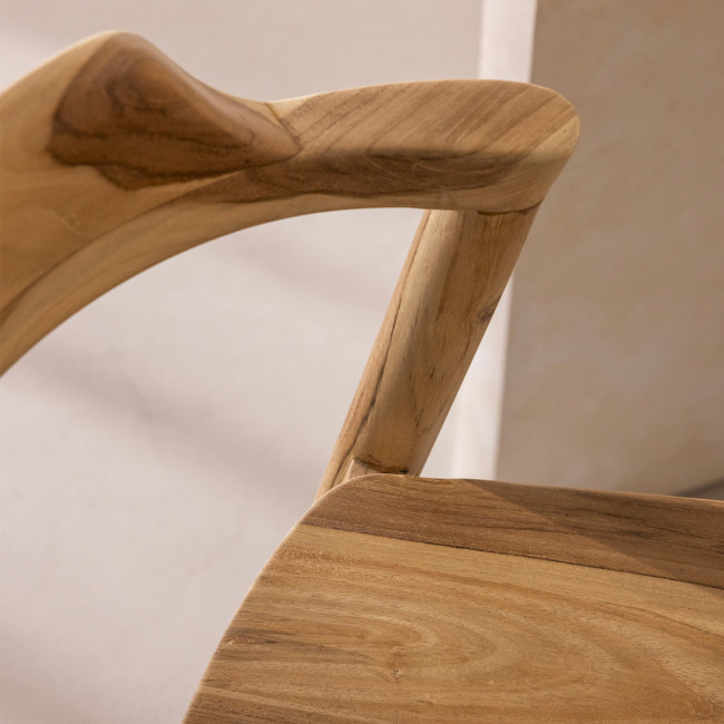 Joko - Lot de 2 chaises de bar en teck H65cm