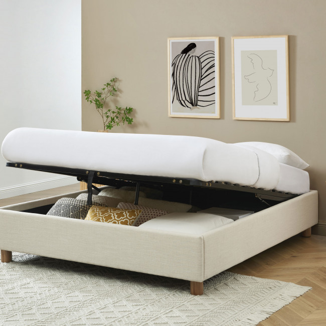 Millo - Lit coffre en tissu 160x200cm