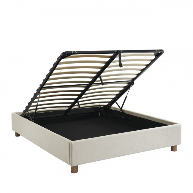 Millo - Lit coffre en tissu 160x200cm