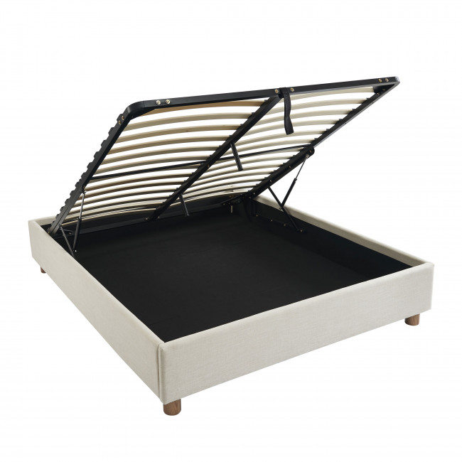 Millo - Lit coffre en tissu 160x200cm