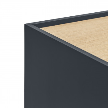 Otto - Meuble TV 2 portes, 2 tiroirs en bois L180 cm