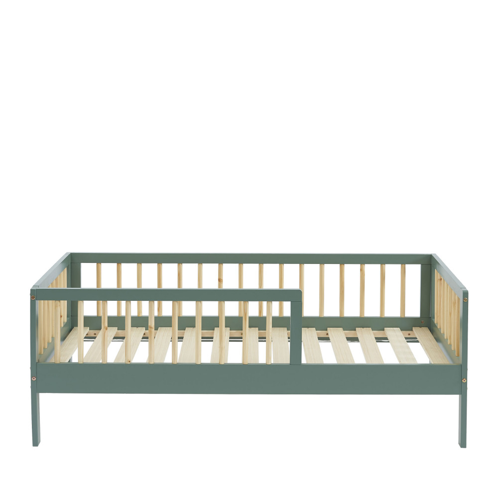 sasha - cadre de lit pour enfant en bois massif 70x140cm - couleur - vert