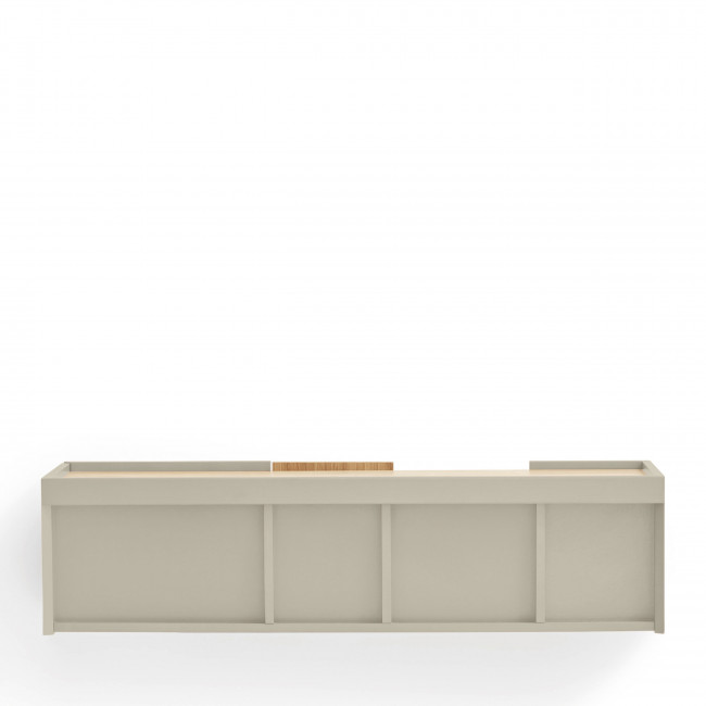 Otto - Console murale 2 portes, 2 tiroirs en bois