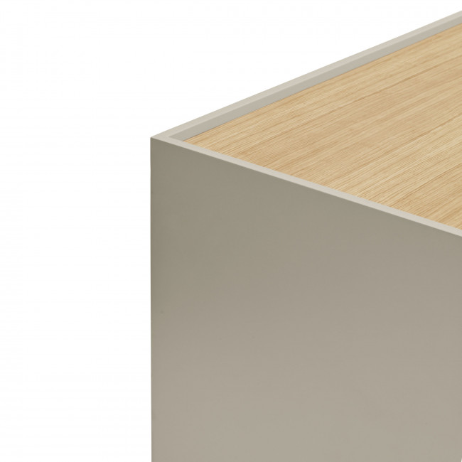 Otto - Table de chevet murale 2 tiroirs en bois