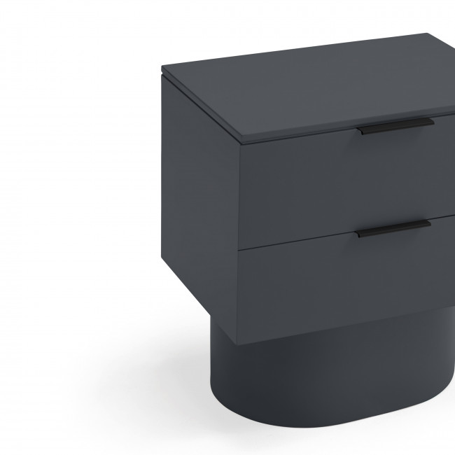 Totem - Table de chevet 2 tiroirs en bois