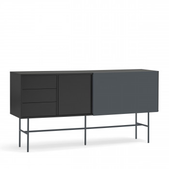 Nube - Buffet avec porte coulissante en bois L180 cm