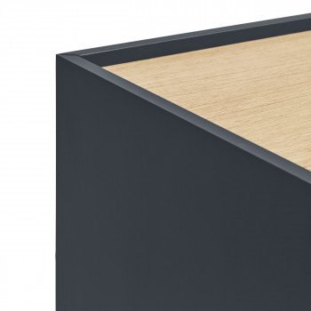 Otto - Console murale 2 portes, 2 tiroirs en bois