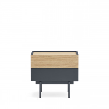 Otto - Table de chevet 2 tiroirs en bois
