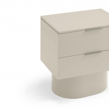 Totem - Table de chevet 2 tiroirs en bois