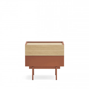 Otto - Table de chevet 2 tiroirs en bois