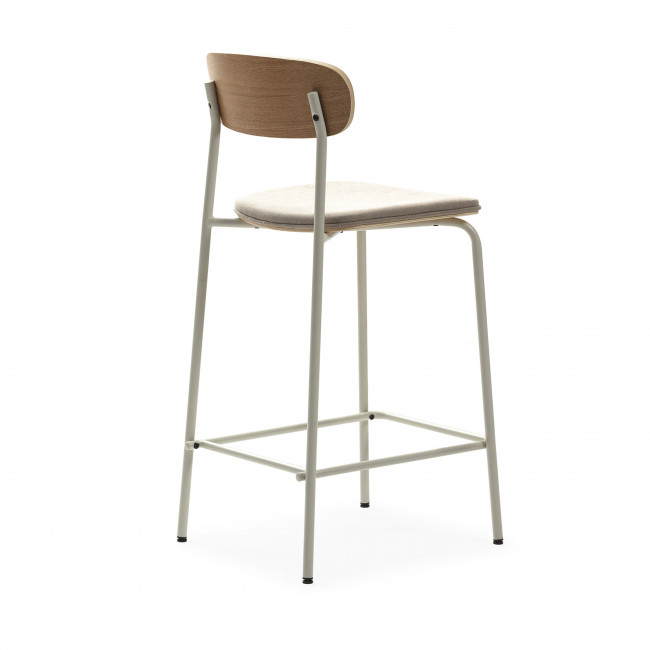 Arno - Lot de 2 tabourets de bar en tissu, 66 cm