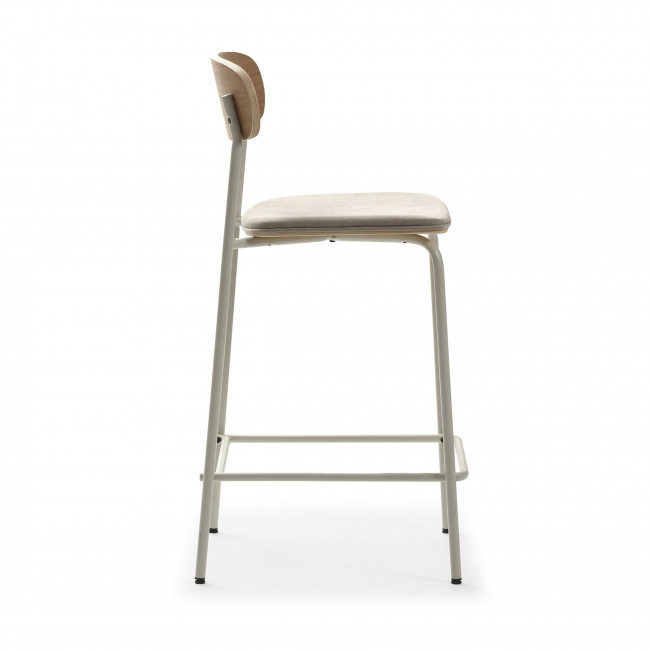 Arno - Lot de 2 tabourets de bar en tissu, 66 cm