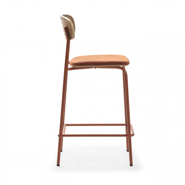 Arno - Lot de 2 chaises de bar en tissu, 66 cm