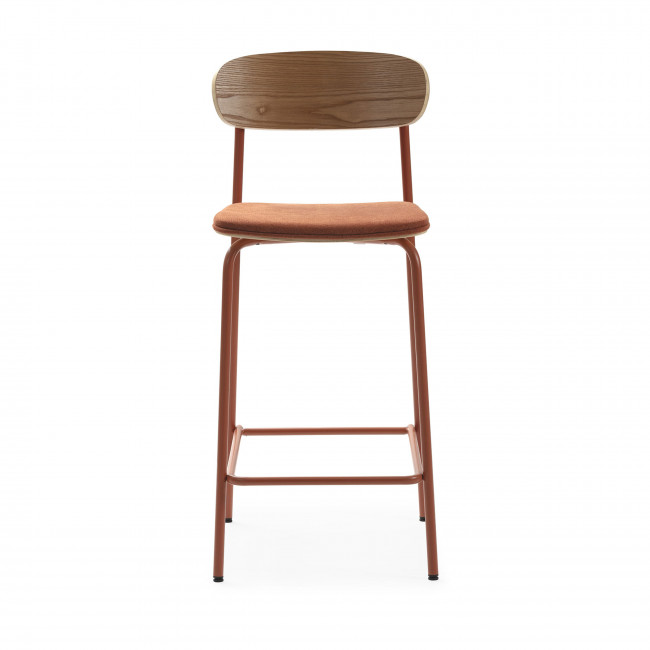 Arno - Lot de 2 chaises de bar en tissu, 66 cm