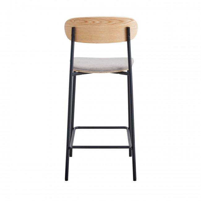 Arno - Lot de 2 chaises de bar en tissu, 66 cm