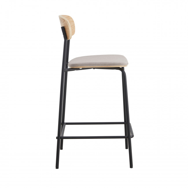 Arno - Lot de 2 chaises de bar en tissu, 66 cm
