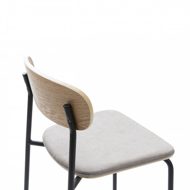 Arno - Lot de 2 chaises de bar en tissu, 66 cm