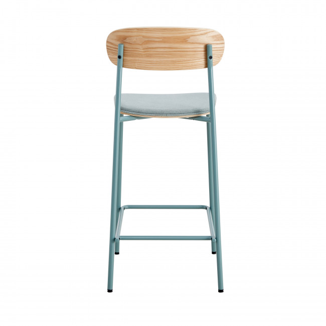 Arno - Lot de 2 chaises de bar en tissu, 66 cm