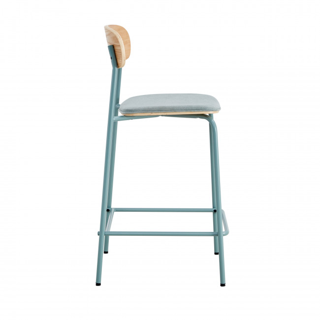 Arno - Lot de 2 chaises de bar en tissu, 66 cm