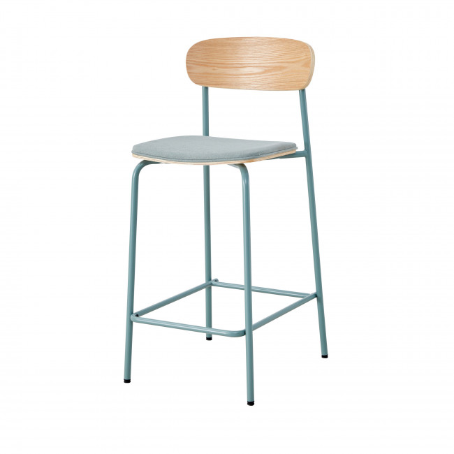 Arno - Lot de 2 chaises de bar en tissu, 66 cm