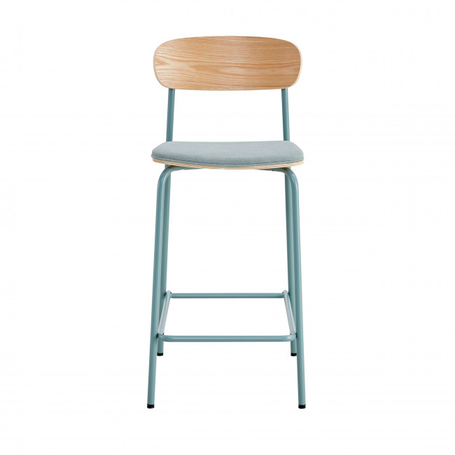 Arno - Lot de 2 chaises de bar en tissu, 66 cm