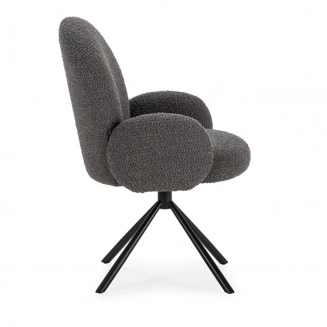 Douro - Chaise de bureau en tissu bouclette