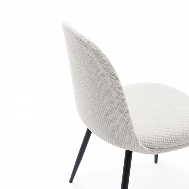 Elbe - Lot de 4 chaises en tissu