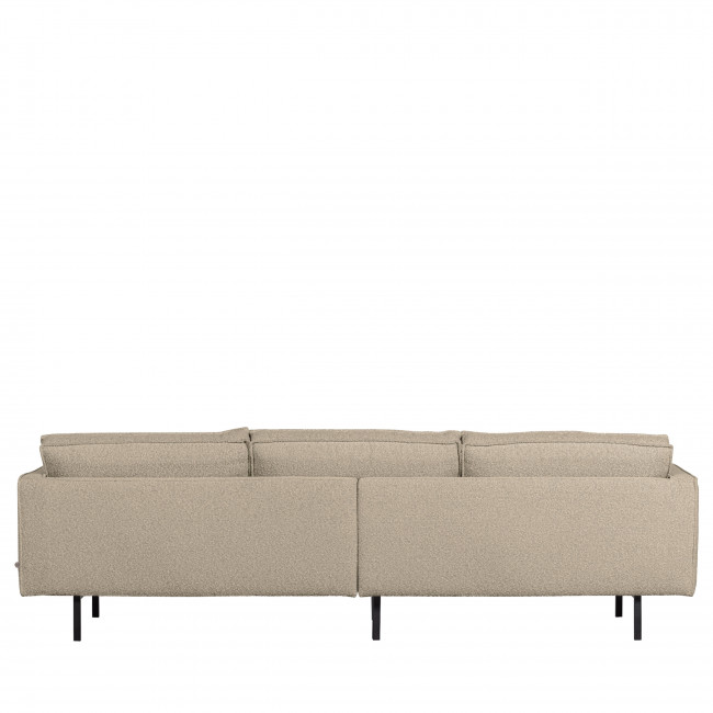 Bronco - Grand canapé 4 places vintage en tissu bouclette L277cm