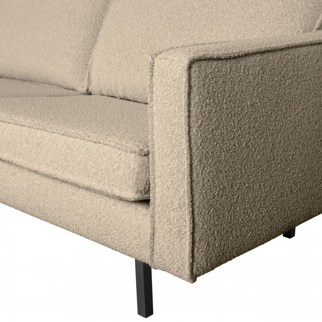 Bronco - Grand canapé 4 places vintage en tissu bouclette L277cm