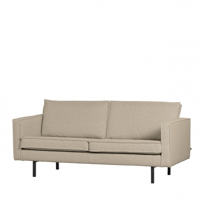 Bronco - Canapé 3 places vintage en tissu bouclette L190 cm