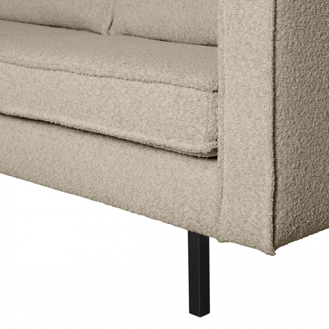 Bronco - Canapé 3 places vintage en tissu bouclette L190 cm