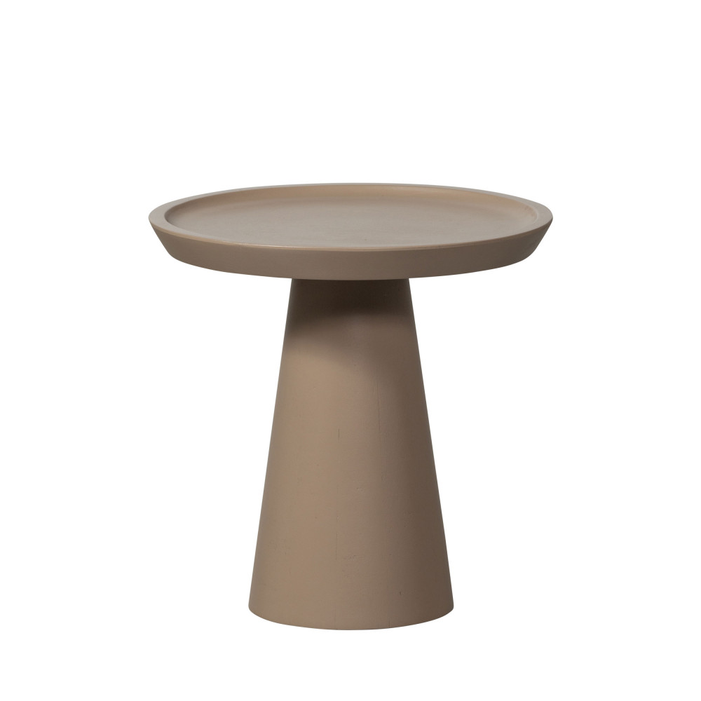 coffee a gogo - table d'appoint ronde en bois ø45 cm - couleur - marron