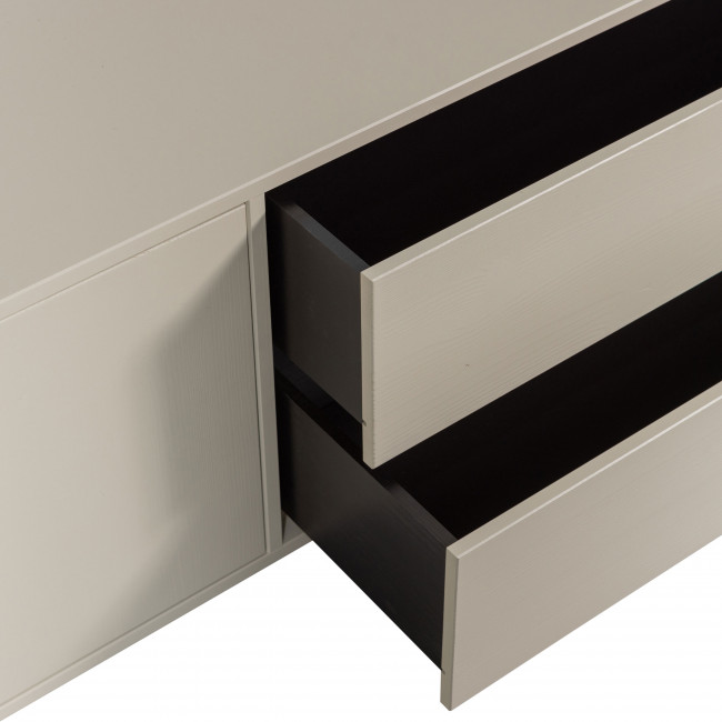 Settle down - Meuble TV 2 portes, 2 tiroirs en bois L200cm